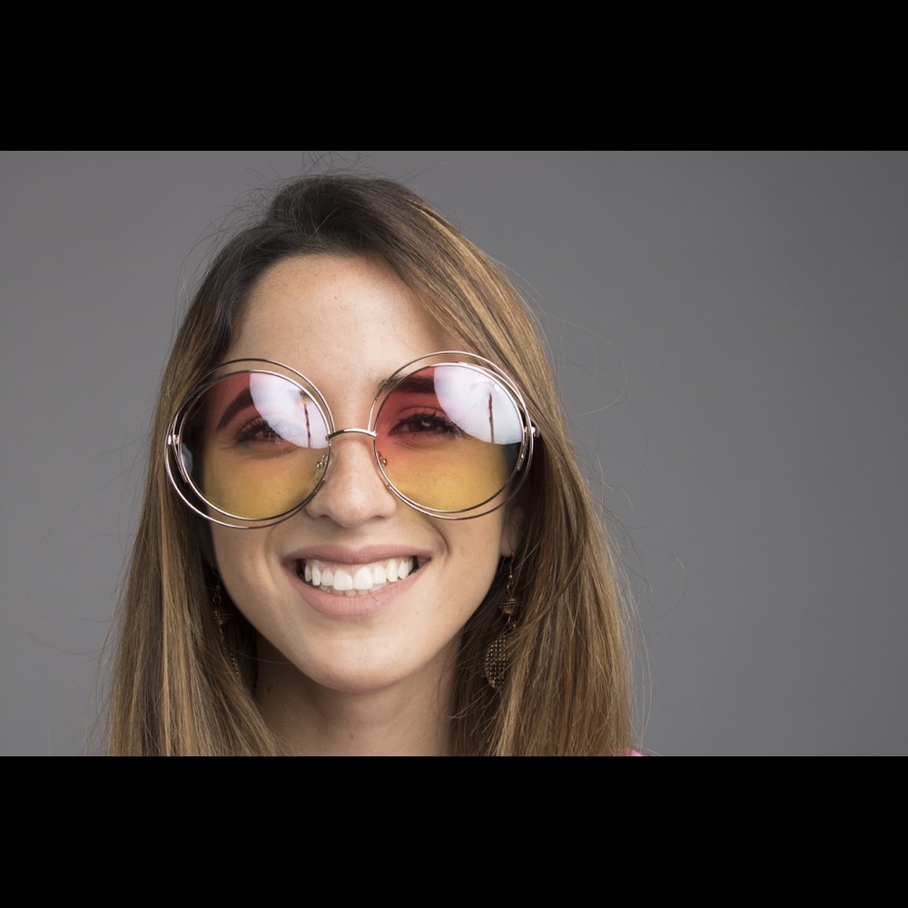 Multicolor round sunglasses